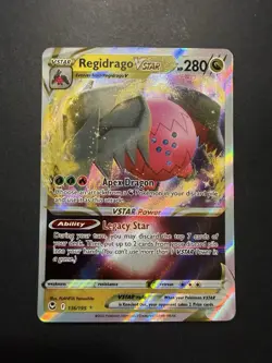 LP Regidrago VSTAR 136/195 Pokemon Sword & Shield Silver Tempest Pokemon card - Image 1