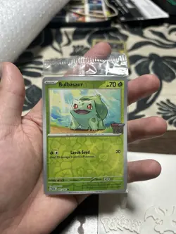 Pokemon TCG Bulbasaur 001/165,151 Best Buy Stamped Promo Card, Sealed - Image 1