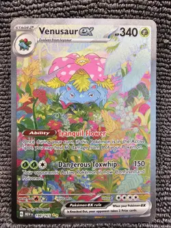 Pokemon TCG Venusaur EX Card 198/165 SV Sir Scarlet & Violet 151 Clean NM/M - Image 1