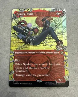 Spider-Punk (Borderless) (Foil) 0210 (R) MTG Marvel's Spider-Man (SPM) NM - Image 1