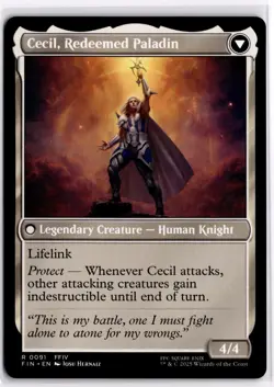 Cecil, Dark Knight 91 Rare FINAL FANTASY Magic: The Gathering Near Mint Foil - Image 2