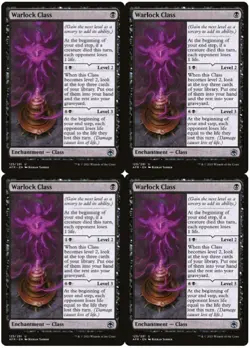 MTG Warlock Class x4 Adventures in the Forgotten Realms Uncommon NM/LP Playset - Image 1