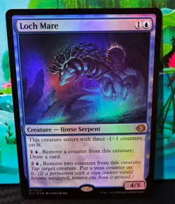 magic the gathering - FOIL! - Loch Mare - Creature - Horse Serpent - Mythic Blue - Image 1