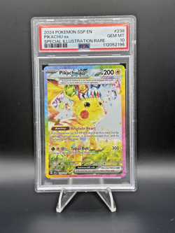 2024 Pokemon Surging Sparks Pikachu ex Secret Illustration Rare #238 - PSA 10 - Image 1