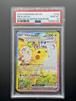 2024 Pokemon Surging Sparks Pikachu ex Secret Illustration Rare #238 - PSA 10 - Image 2