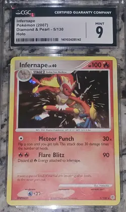 Pokemon Diamond And Pearl Infernape Holo Cgc 9 - Image 1