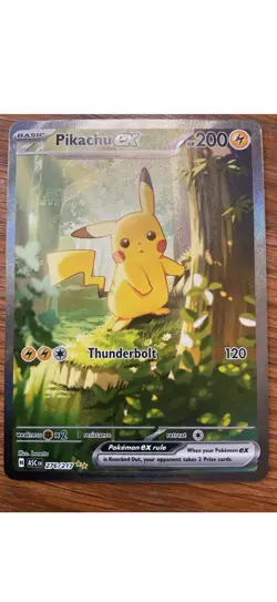 Pokemon Pikachu EX Holo 200 HP 120 Attack Card 276/217 Electric Basic - Image 5