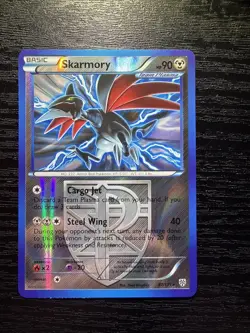 POKEMON 2012 SKARMORY (Team Plasma) 87/135 PLASMA STORM-UNCOMMON-REV HOLO-NM/LP - Image 1