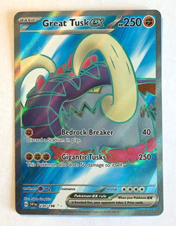 Pokemon Scarlet and Violet - GREAT TUSK EX - FULL ART - 230/198 - NM - Image 1
