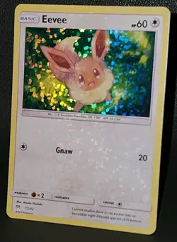 Pokemon - Eevee - 12/12 McDonald's Promos 2019 12/12 Confetti Holo Promo NM - Image 3