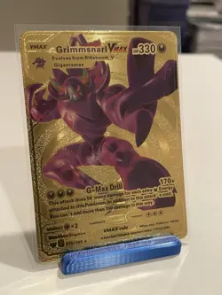 Pokemon TCG VMAX Grimmsnarl VMAX HP 330 Gold Foil Fan Art - Image 1