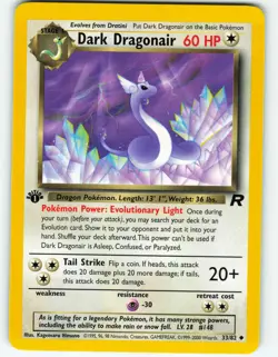 Dark Dragonair - 1st Edition - 33/82 Team Rocket - WOTC - Pokemon TCG - 2000 - Image 1