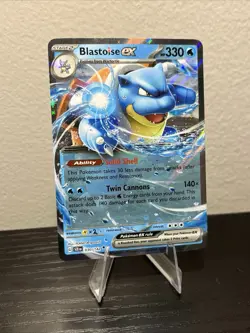 Pokemon Blastoise ex 030/142 Sv07 Stellar Crown Holo Double Rare 330 HP EX - Image 1