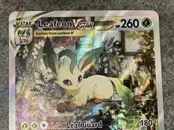 Pokemon SWSH Crown Zenith Galarian Gallery Leafeon VSTAR GG35/GG70 Holofoil NM - Image 3