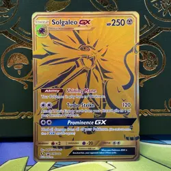 Pokemon Solgaleo GX Hidden Fates Full Art Black Star Gold Promo SM104a NM - Image 1