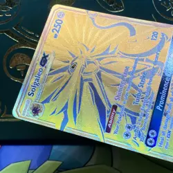 Pokemon Solgaleo GX Hidden Fates Full Art Black Star Gold Promo SM104a NM - Image 3