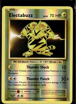 Pokemon Electabuzz 41/108 XY Evolutions Reverse Holo Common LP - Image 1