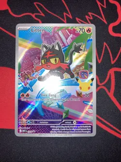 Litten 044 First Partner Illustration Collection Holo Promo Pokemon English NM - Image 2