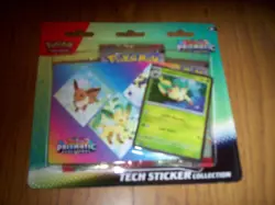 POKEMON TCG SCARLET & VIOLET PRISMATIC EVOLUTIONS LEAFEON STICKER COLLECTION - Image 1