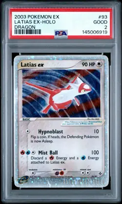 Latias Ex Holo #93 Dragon 2003 Pokemon - PSA 2 - Image 1