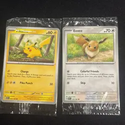 Sealed Eevee + Pikachu Pokemon Together Stamp Exclusive Sealed Promos - Image 1