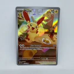 2023 Pokemon TCG Plusle 193/182 Paradox Rift Illustration Rare - Image 1