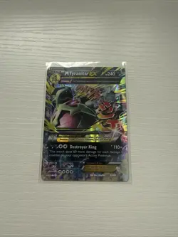 Pokemon M Tyranitar EX Ultra Rare Full Art Holo 240 HP XY 43/98 English - Image 1