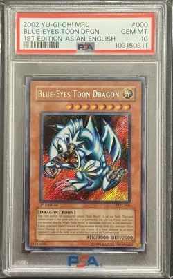 2002 PSA 10 YUGIOH MRL ASIAN ENGLISH 1ST ED SECRET RARE BLUE EYES TOON DRAGON - Image 1