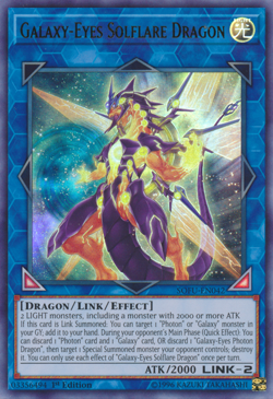 YUGIOH GALAXY-EYES SOLFLARE DRAGON ULTRA RARE SOFU-EN042 NEAR MINT - Image 1
