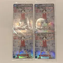 Sealed One Piece Monkey.D.Luffy US Basketball Voyage Holo P-055 Card (Lot of 4) - Image 1