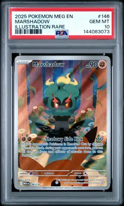 2025 POKEMON MEG EN-MEGA EVOLUTION ILLUSTRATION RARE #146 MARSHADOW PSA 10 - Image 1