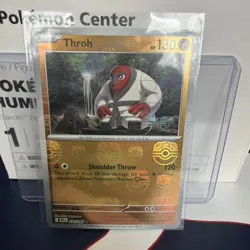 Pokemon TCG Black Bolt 050/086 Throh Master Ball Holo Pattern - Image 1