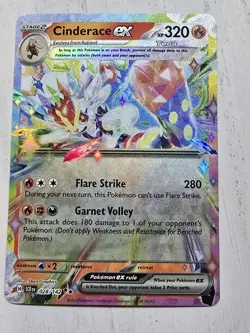 Pokemon TCG Cinderace ex 028/142 Sv07: Stellar Crown Holo - Image 1