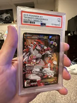 Pokemon Team Magma’s Groudon EX PSA 7 Double Crisis 2015 XY Near mint 15/34 #15 - Image 3