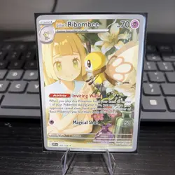 Pokemon TCG Lillies Ribombee Journey Together Illustration 164/159 NM Condition - Image 1