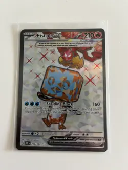 Eiscue ex 210/197 Ultra Rare Holo Near Mint Condition Obsidian Flames - Image 1