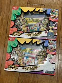 Pokemon Ascended Heroes Premium Poster Collection Lucario EX & Mega Gardevoir EX - Image 1