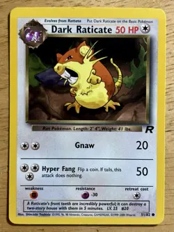 Pokemon Dark Raticate 51/82 - Team Rocket - Image 1