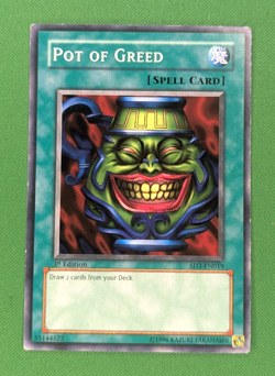 Yu-Gi-Oh TCG - Pot Of Greed - SD3-EN019 - 1st Edition - Spell - MP - Image 1
