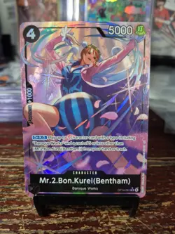 One Piece Card Game Mr. 2 Bon Kurei (Bentham) OP14-091 SR Alt Art English MINT - Image 1
