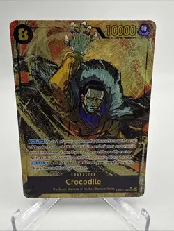 Crocodile OP14-120 Alternate Art The Azure Sea's Seven Sec One Piece Alt Secret - Image 1