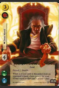x3 Doran Martell Promo card A Game of Thrones LCG FFG spring 2015 game night kit - Image 2
