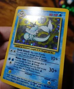 Vaporeon 12/64 No Symbol Error Holo Jungle Set Rare Pokemon Card LP^ - Image 4