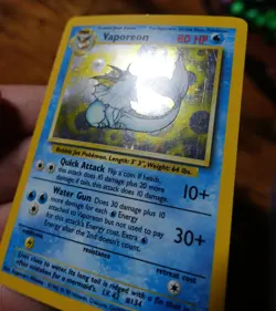 Vaporeon 12/64 No Symbol Error Holo Jungle Set Rare Pokemon Card LP^ - Image 5