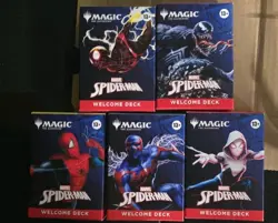 2025 SDCC COMIC CON MAGIC THE GATHERING MARVEL SPIDER-MAN WELCOME DECK SET OF 5 - Image 1