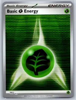 Basic GRASS Energy - Holo - Black Bolt/White Flare SVE 017 Pokemon Card NM - Image 1