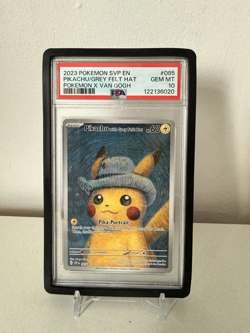 PSA 10 Van Gogh Pikachu with Grey Felt Hat SVP EN 085 Black Star Pokemon Card - Image 1