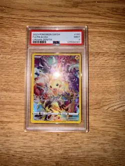 Pokemon Pikachu Crown Zenith Secret Rare Full Art Holo PSA 9 TCG Card 160/159 - Image 1