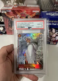 Silvers Rayleigh One Piece CCG Two Legends Foil PSA 10 #OP08 EN Manga Card 2024✅ - Image 5