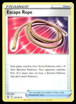 Pokemon TCG Escape Rope 125/163 Battle Styles trading card - Image 1